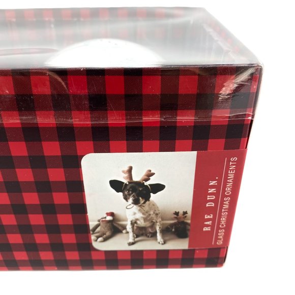 RAE DUNN. Santa Claus and Snowman Glass Christmas Ornaments-Gift Set - Picture 7 of 11